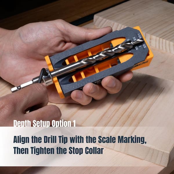 POWERTEC Twin Pocket Hole Jig Kit for Woodworking, Pocket Hole