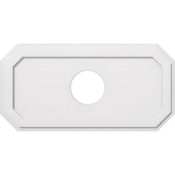 Ekena Millwork 36 in. W x 18 in. H x 7 in. ID x 1 in. P Emerald Architectural Grade PVC Contemporary Ceiling Medallion