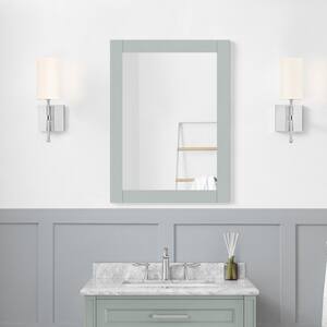 Caville 24 in. W x 32 in. H Rectangular Framed Wall Mount Bathroom Vanity Mirror in Sage Green