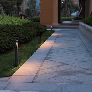 7-Watt Graphite Grey Outdoor Integrated LED 3000K Soft White Landscape Path Light