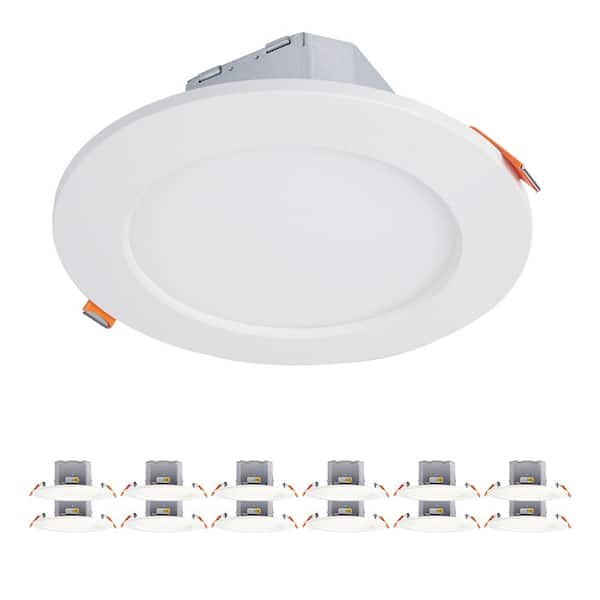 HALO CJB 6 in. 2-in-1 Installation LED Downlight with Attached JBOX, 5CCT, 900 Lumens, 75-Watt Equivalent, (12-Pack)