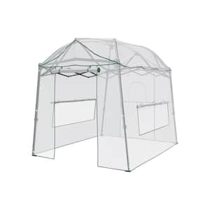 8.5 ft. x 7 ft. x 7 ft. Walk-in Greenhouse, Portable Pop-up with Adjustable Heights & Durable PE Cover