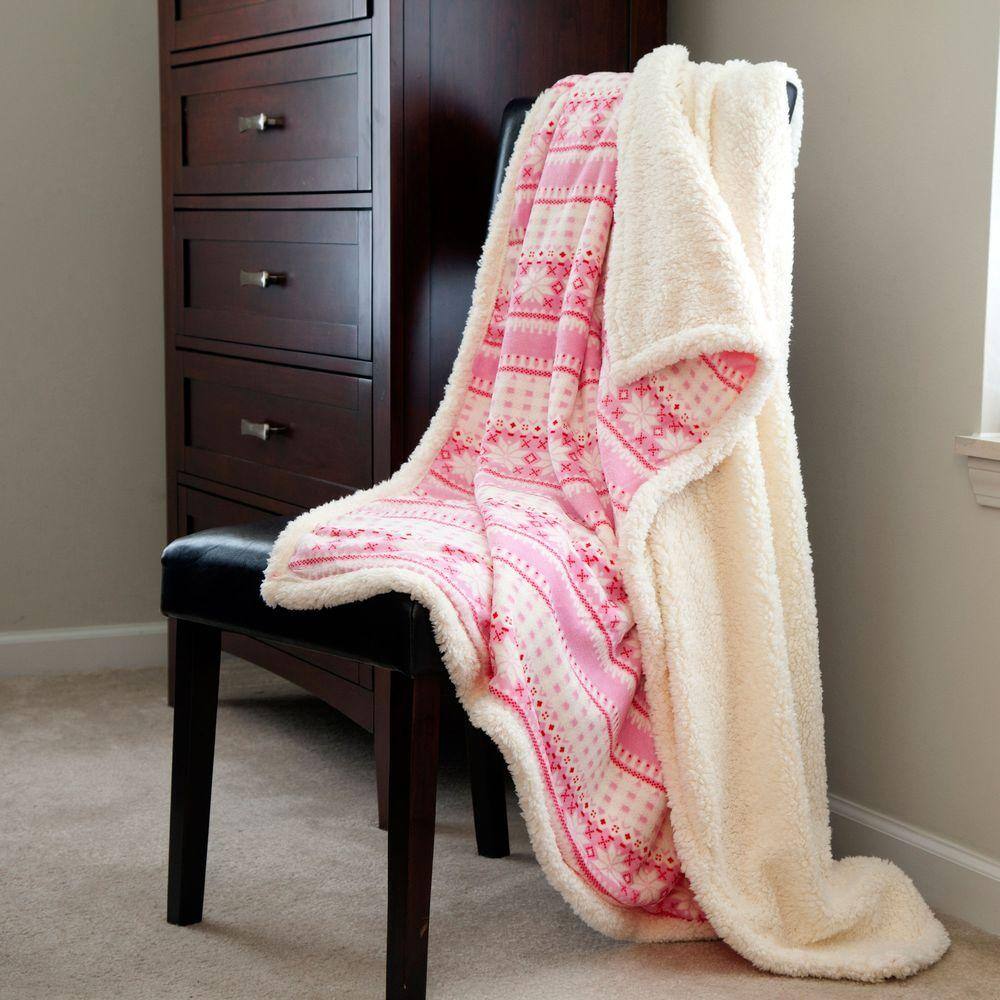 pink soft throw