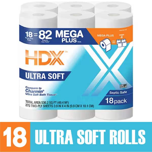 HDX Ultra-Soft Toilet Paper (18-Rolls, 275-Sheets)