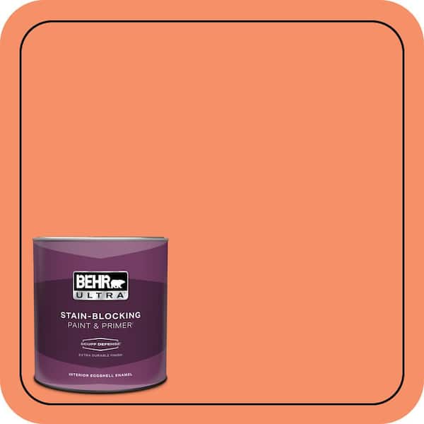 BEHR ULTRA 1 qt. #210B-5 Tangerine Dream Extra Durable Eggshell Enamel Interior Paint & Primer