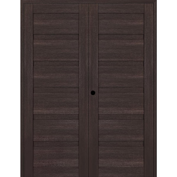 Belldinni Louver 60 in. x 83.25 in. Right Active Veralinga Oak Wood Composite Double Prehung Interior Door