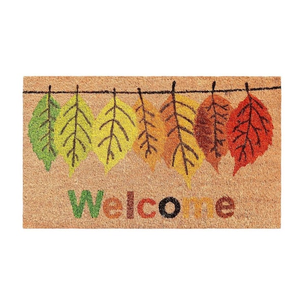 Multi-Colored 36 in. x 24 in. Coir Outdoor Door Mat
