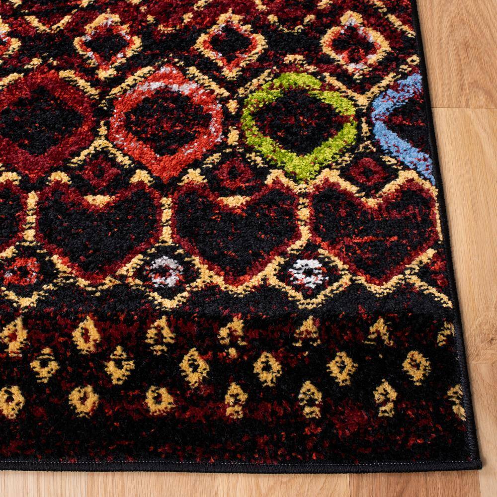 Amsterdam Black and Multicolor Geometric Area Rug 3' x 5'