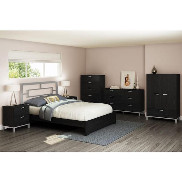 South Shore Flexible 6-Drawer Black Oak Dresser