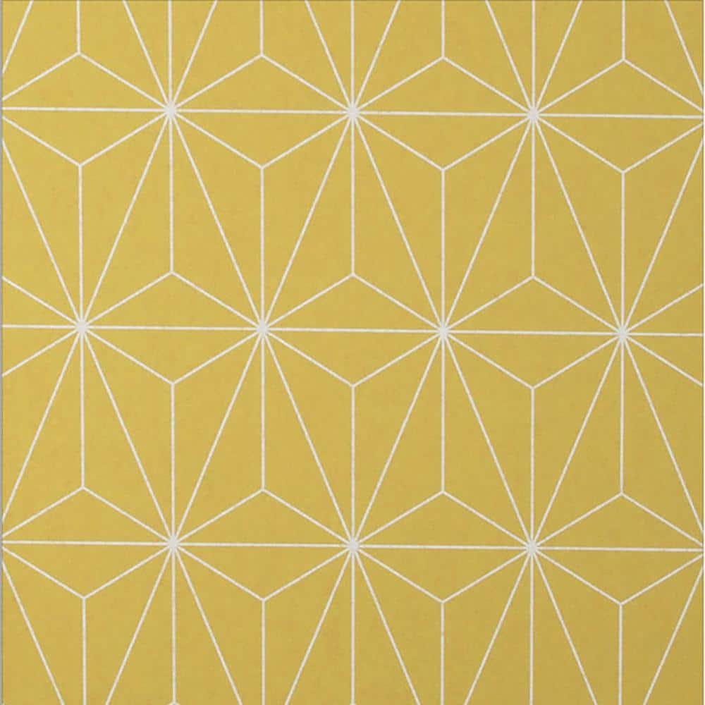 Graham & Brown Prism Yellow Removable Wallpaper 104741 - The Home Depot