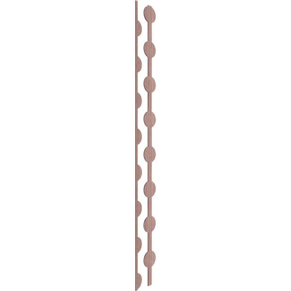 Ekena Millwork Bridgeport 94 in. H x 0.25 in. W Slatwall Panels in Walnut 12-Pack