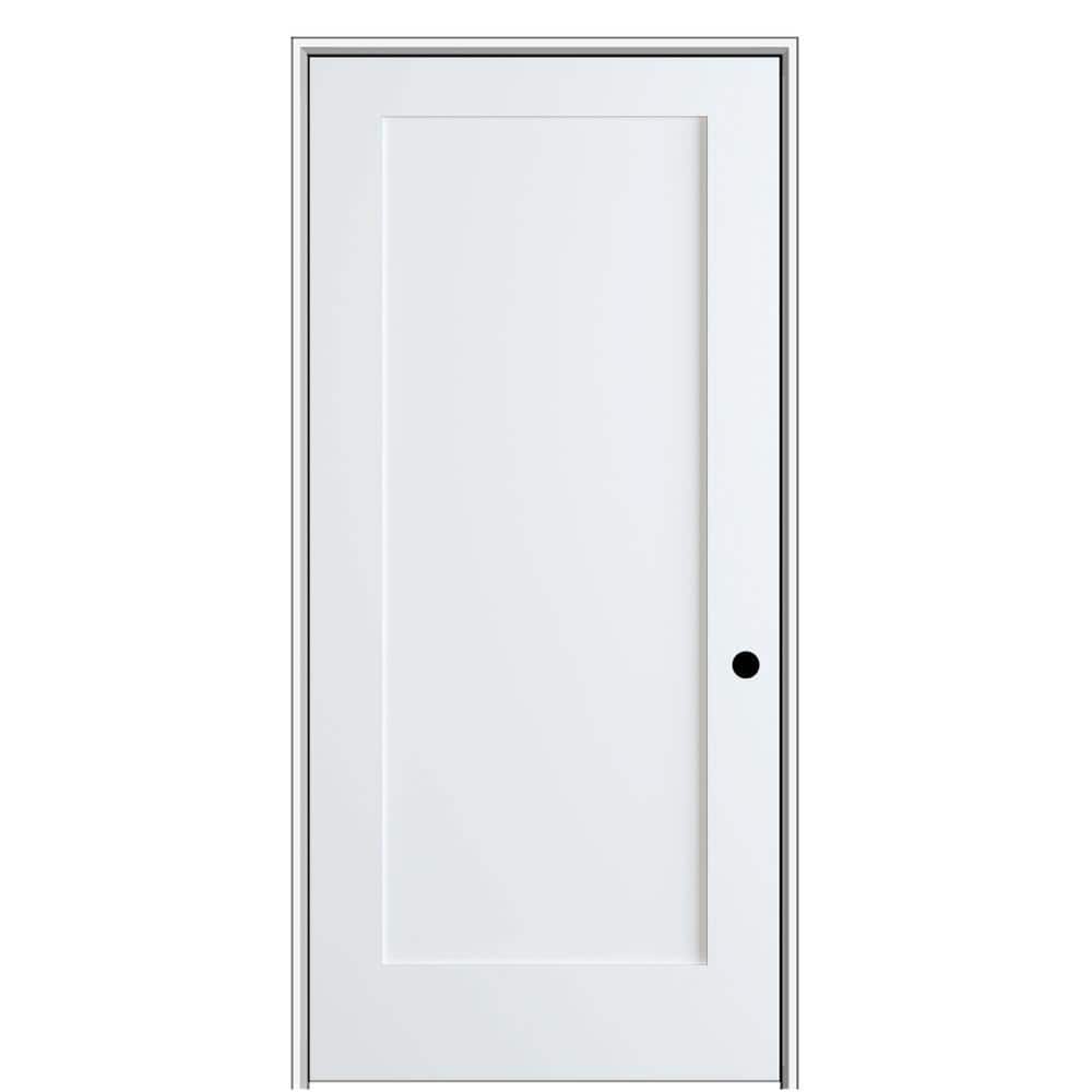 Shaker Flat Panel 20 in. x 80 in. Left Hand Solid Core Primed HDF Single Pre-Hung Interior Door with 6-9/16 in. Jamb price history on PriceWatchPro