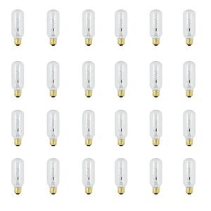 40-Watt T14 Dimmable Incandescent Amber Glass Vintage Edison Light Bulb with Spiral Filament Soft White (24-Pack)