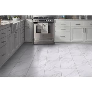 WESTICK White Marble Peel and Stick Floor Tile Bathroom Vinyl Flooring  Tiles Peel and Stick Waterproof Vinyl Tiles Floor Removable Laminate Floors