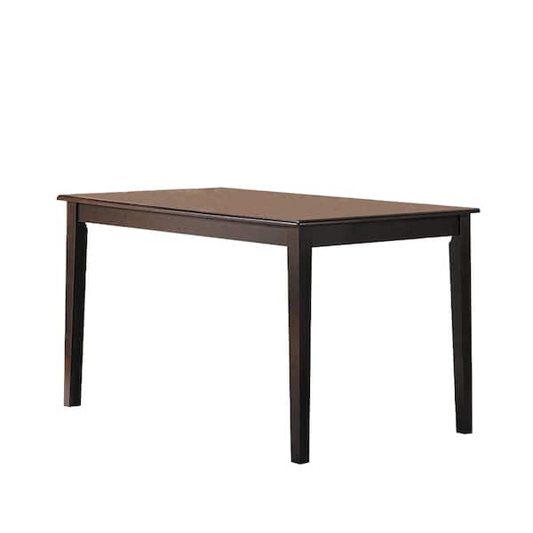 Acme Furniture Cardiff 48 in. Rectangle Espresso Wood Top with Wood Frame Seats 4