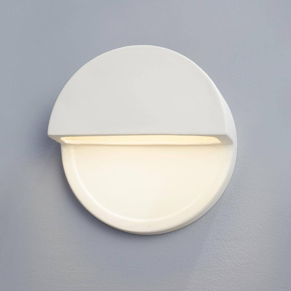 Bisque Handmade Ceramic 8'' Dimmable Wall Sconce