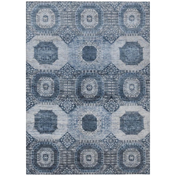 Chantille Machine Washable Indoor/Outdoor Abstract ACN1926 Blue 3 ft. x 4 ft. Area Rug