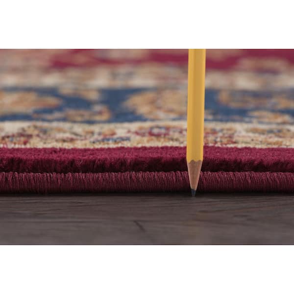 Sensation Border Red 2 ft. x 8 ft. Indoor Runner Rug