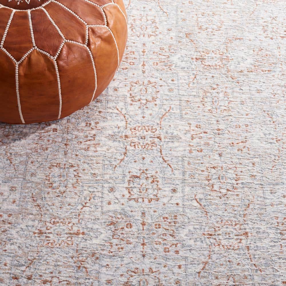 Marmara Blue Square Hand-Knotted Viscose Area Rug - 6'7"