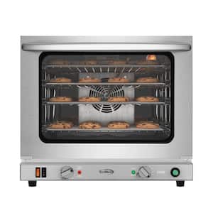 23 in. Countertop Electric Convection Oven Half Size Pans, 4 Racks 2800-Watt and Steam Injection in Stainless-Steel