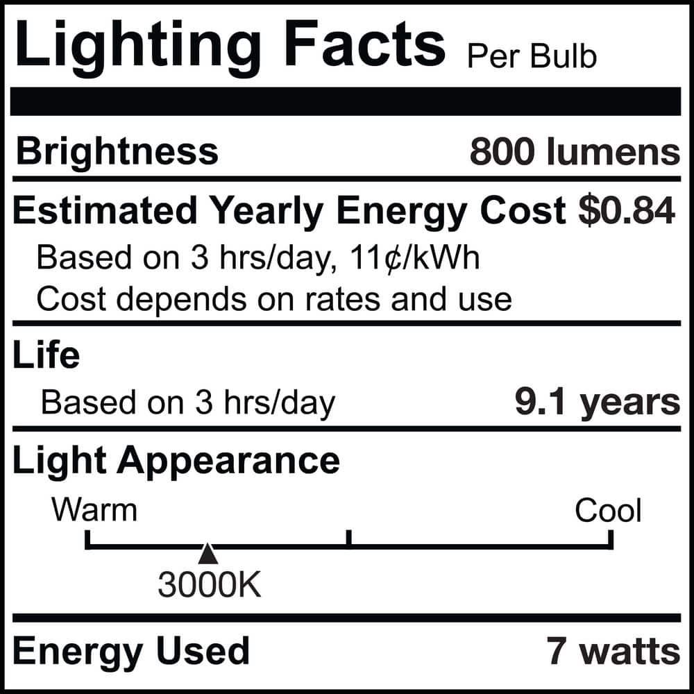 60 Watt Equivalent Clear Dimmable LED Filament Bulb