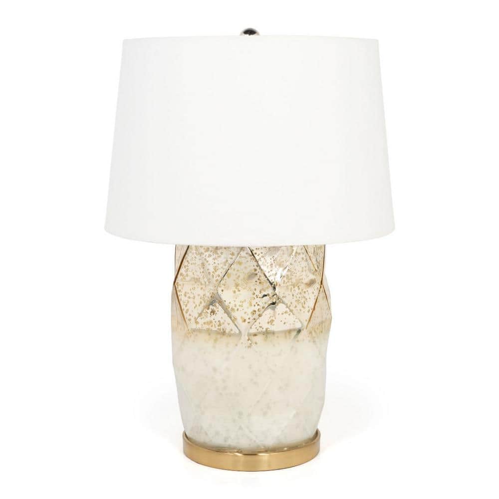 22 in. White Contemporary Integrated LED Bedside Table Lamp with White Fabric Shade price history on PriceWatchPro