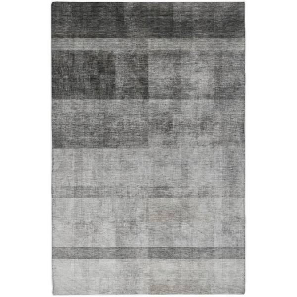Dream Shag Premium Machine Washable Abstract ADS568 Gray 8 ft. x 10 ft. Area Rug