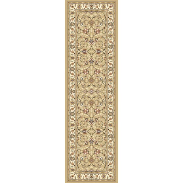 Vaughan Light Gold/Ivory 2 ft. x 11 ft. Indoor Runner Rug