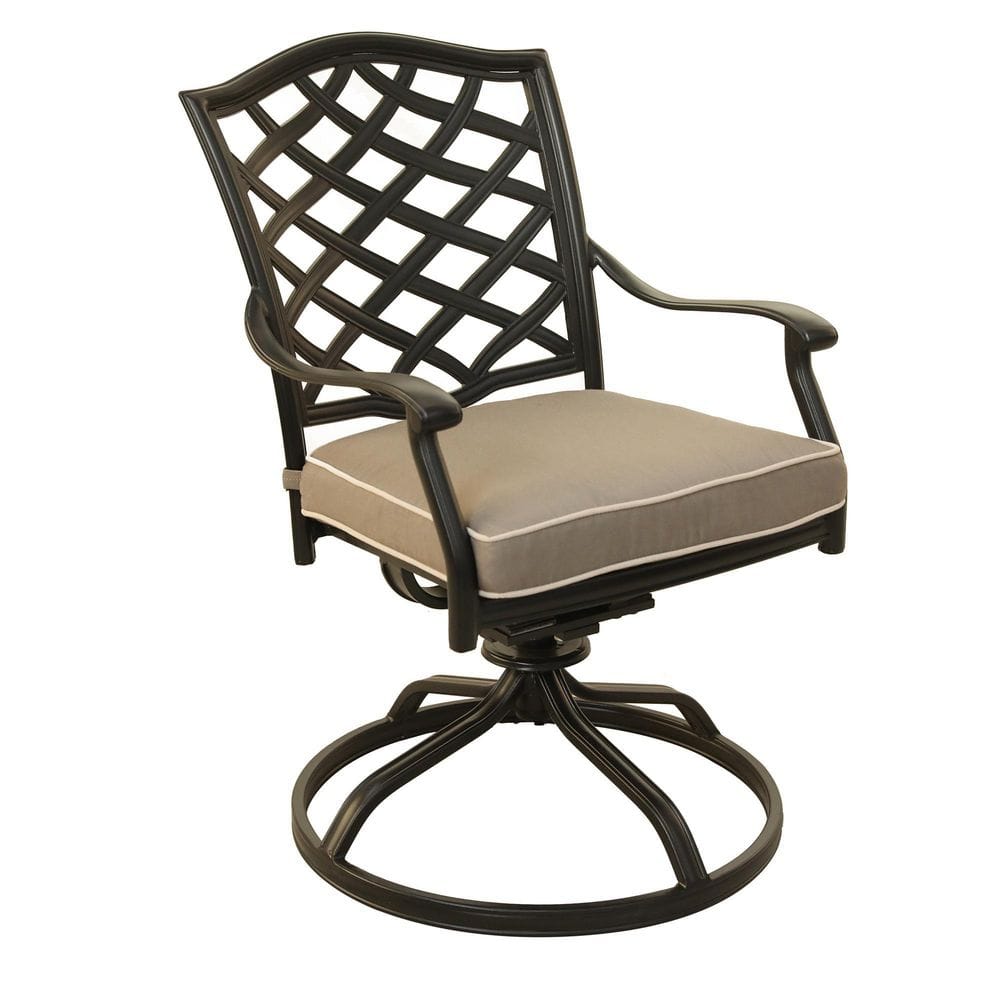Reviews for Mondawe Black Frame Aluminum Outdoor Dining Chairs with