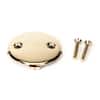 CalcMetal Dual Hole Bathtub Drain Overflow Plate With Two Matching Screws, Easy To Install, Plated Chrome - View #8