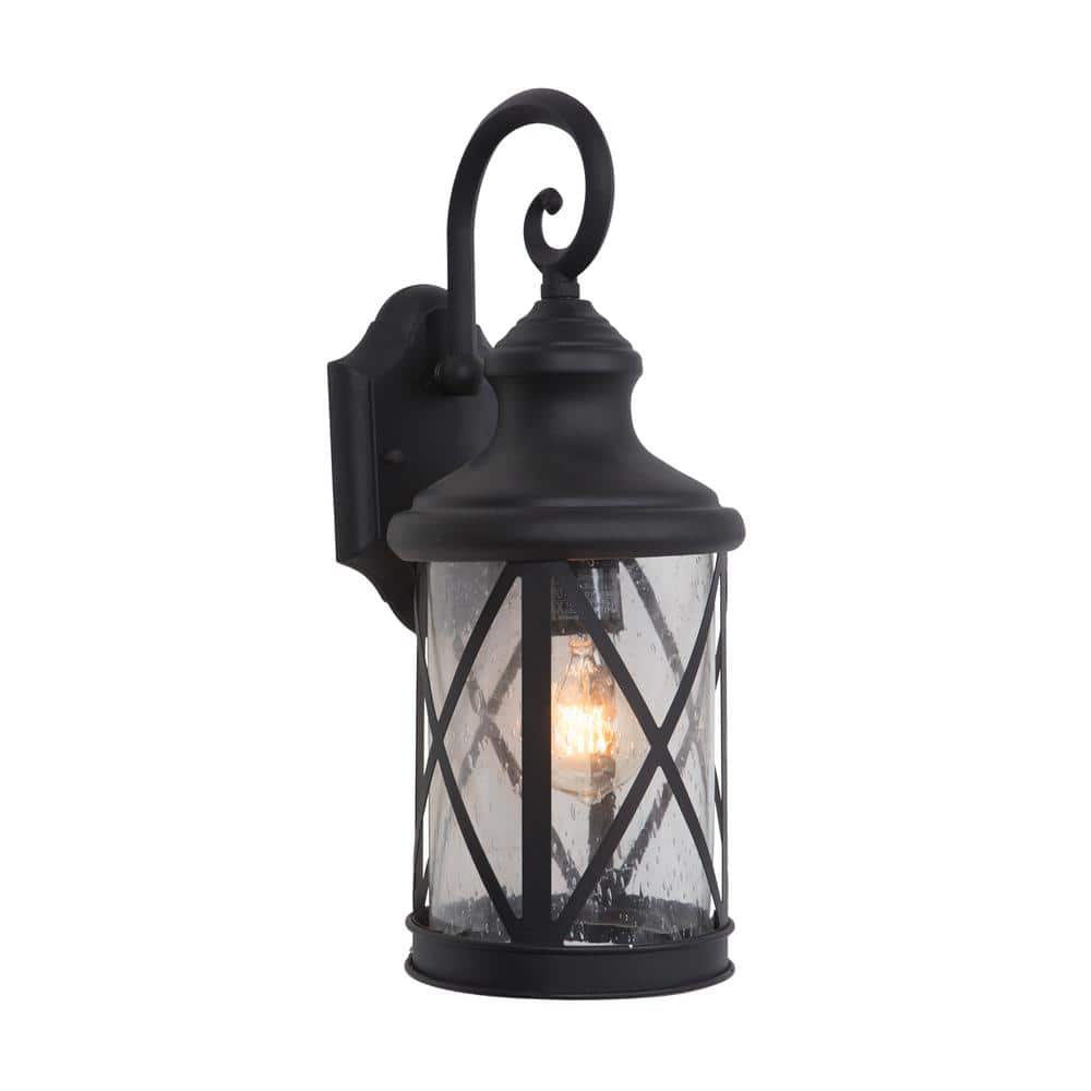 UPC 845805045197 product image for 1-Light Exterior Wall Lantern Sconce in Black Finish Size | upcitemdb.com