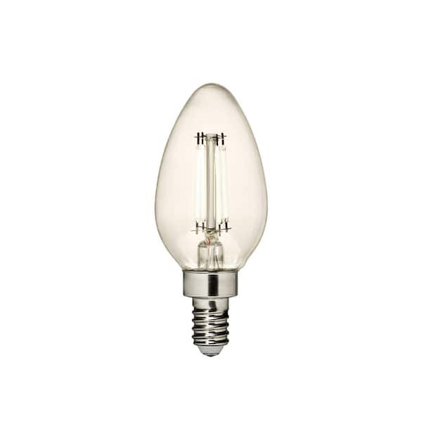 Generation Lighting 4-Watt Equivalent B11 Shape E12 Base Soft White (2700K) Dimmable Clear LED Light Bulb (1-Pack)