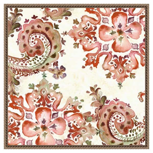 Amanti Art Artisan Medallion Pattern II by Tre Sorelle Studios 22 in. W x 22 in. H Canvas Wall Art Print Framed in Bronze