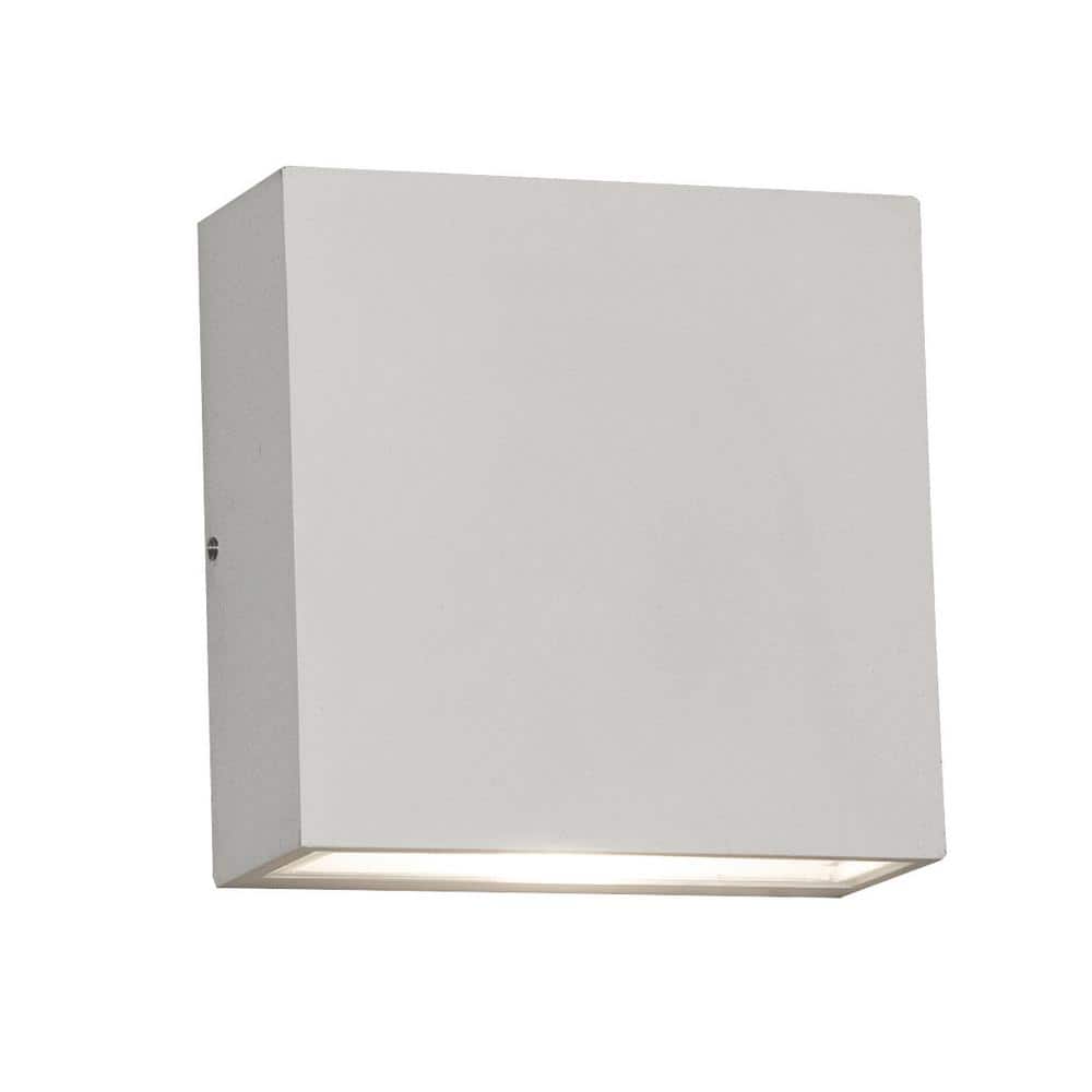 White Aluminum LED Direct Wired Wall Sconce