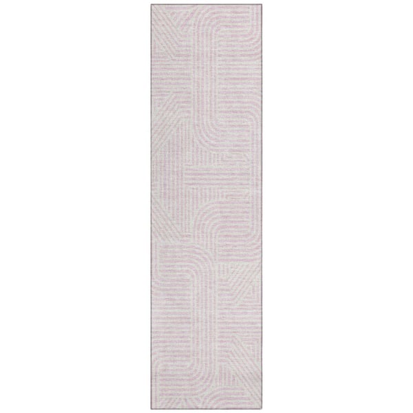 Addison Rugs Chantille Machine Washable Indoor/Outdoor Abstract ACN917 Pink 2 ft. 3 in. x 7 ft. 6 in. Area Rug