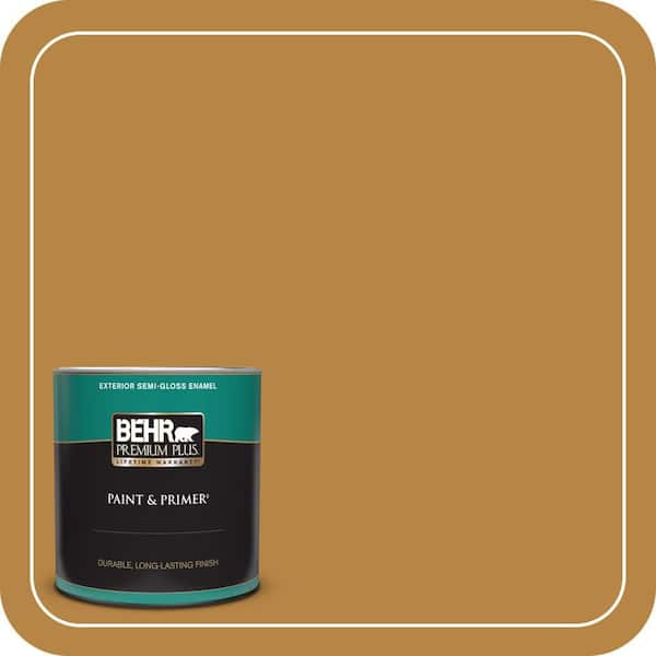 BEHR PREMIUM PLUS 1 qt. #M270-7 Wild Ginger Semi-Gloss Enamel Exterior Paint & Primer