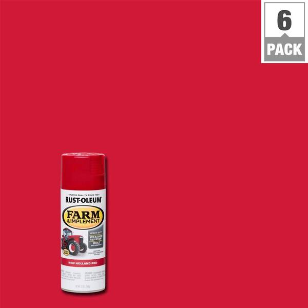 Rust-Oleum 12 oz. Farm & Implement New Holland Red Enamel Spray Paint (6-Pack)