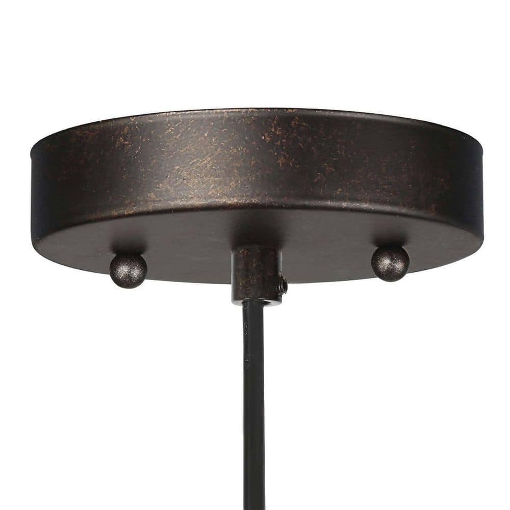 Mini Black Rustic Farmhouse LED Pendant Light with Metal Shade