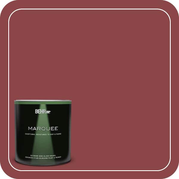 BEHR MARQUEE 1 qt. #PPU1-10 Forbidden Red Semi-Gloss Enamel Exterior ...