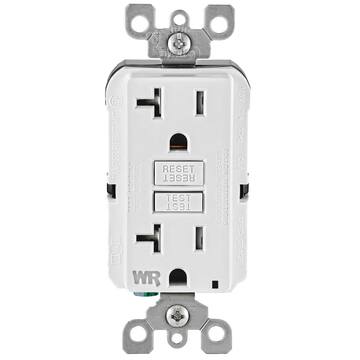 Leviton 20 Amp Self-Test SmartlockPro Slim Duplex GFCI Outlet, Light Almond GFNT2-KT R96-GFNT2-0KT