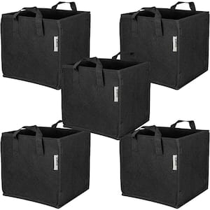 Mars Hydro 5-Pack 5Gallon Fabric Plant Grow Bag Black with Handles