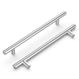Bar Pulls Collection Pull 6-5/16 in. (160mm) Center to Center Chrome Finish Modern Steel Bar Pulls (10-Pack)