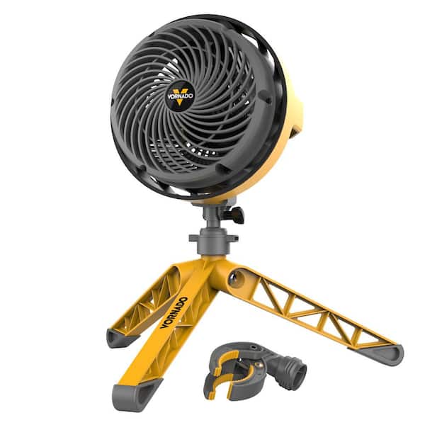 Vornado EXO5 Heavy Duty 7.5 in. Small Air Circulator Fan with Tripod Base, Yellow