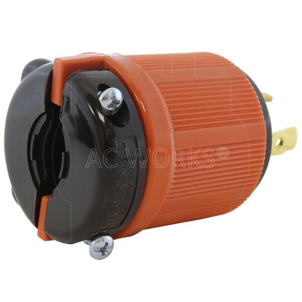 AC WORKS NEMA L14-20P 20A 125/250V 4-Prong Locking Male Plug With