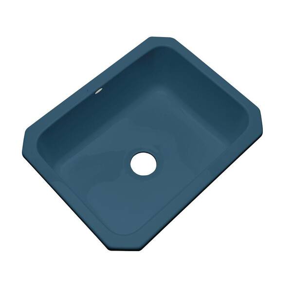 Thermocast Inverness Undermount Acrylic 25 in. Single Basin Kitchen Sink in Rhapsody Blue