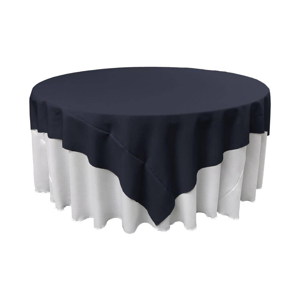 La Linen 72 In X Navy Blue, 72 Round Linen Tablecloth