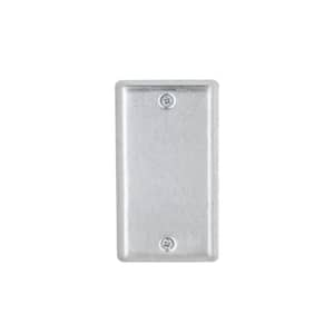 RACO 4 in. H x 2 in. W Steel Metallic 1-Gang Blank Handy Box Cover with ...