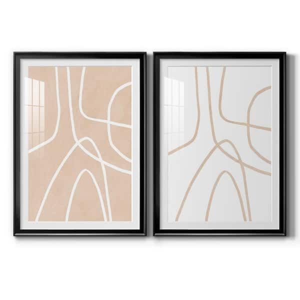 Wexford Home Clean Contour III by Wexford Homes 2 Pieces Framed Abstract Paper Art Print 24.5 in. x 18.5 in.