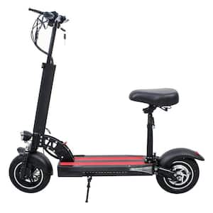 500W 48V 12.5ah Electric Scooter Folding 10 in. Adults off Road E-Scooter with Seat Up to 34-Miles Range Battery