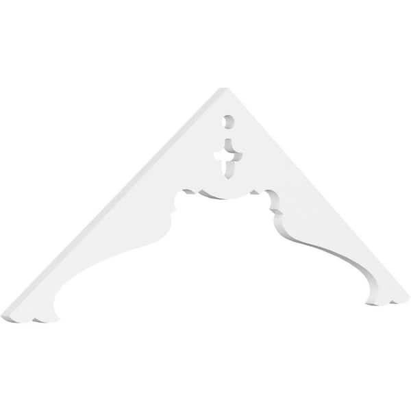 Ekena Millwork Heath 1 in. D x 18 in. W x 48 in. L Signature Urethane Gable Pediment